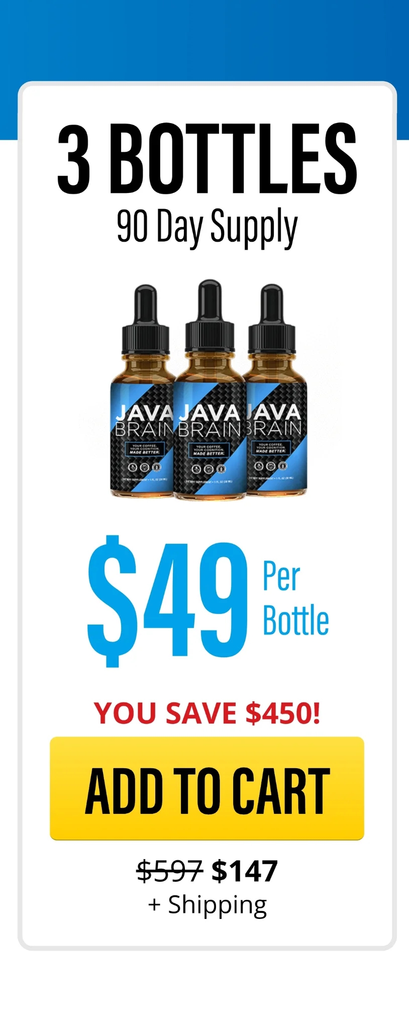 Java Brain™ 3 bottles pricing